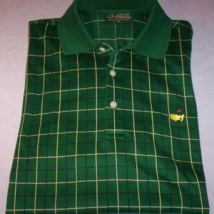 Amen Corner Augusta National men`s green ss polo